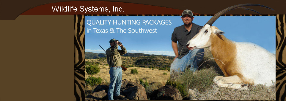 Texas Exotic Hunts - Wildlife Systems, Inc.